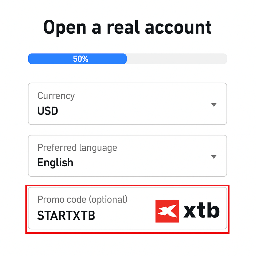 Field for entering the promo code